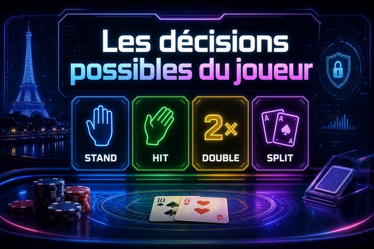 Les décisions possibles du joueur