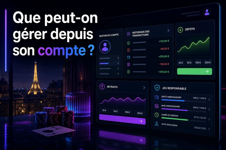 Que peut-on gérer depuis son compte?