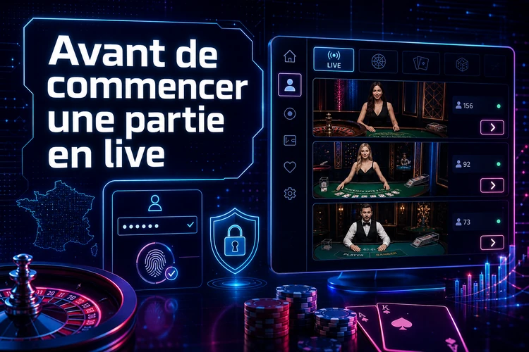 Avant de commencer une partie en live