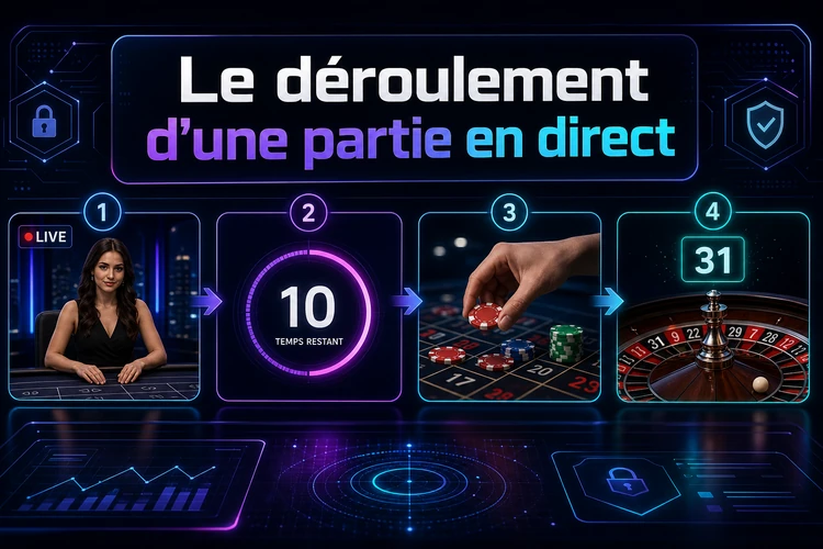 Le déroulement d'une partie en direct